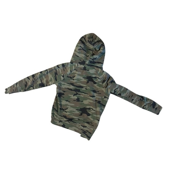 NSF Soul Cycle Camo Lissie Cozy Fleece Drawstring Green Hoodie Sweatshirt M - Picture 6 of 9
